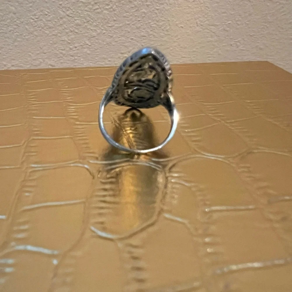 Silver Filigree Statement Ring - Picture 7 of 7
